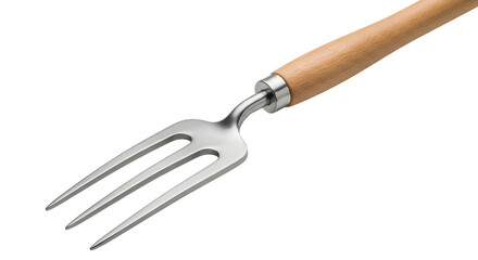 Elegant Garden Fork on Black Background