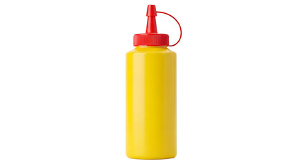 Obraz premium Mustard Bottle Isolated on Black Background