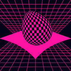 Distorted grid shapes isolated. Retrofuturistic warped mesh grid. Curved mesh abstract elements. Retro punk design element. Vector curve surface background. © Designer As HasiB