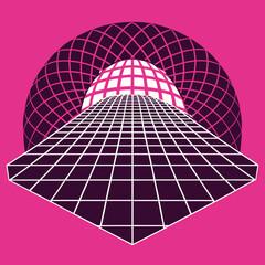 Distorted grid shapes isolated. Retrofuturistic warped mesh grid. Curved mesh abstract elements. Retro punk design element. Vector curve surface background. © Designer As HasiB