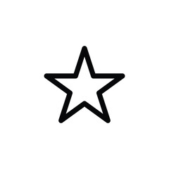 Obraz premium A simple black star icon on a white background for design and decoration purposes