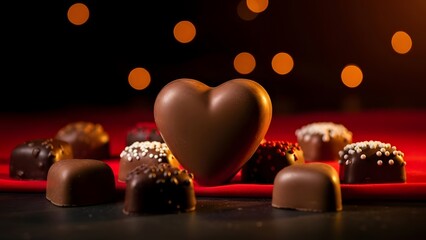Valentine's day chocolate treats and heart shaped delights