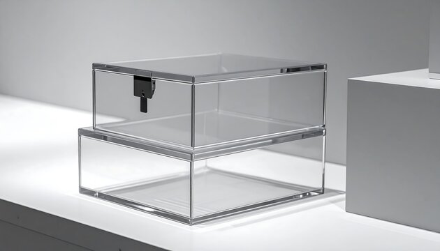 Transparent Stackable Storage Boxes with Lids.