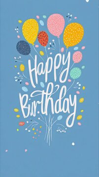 Colorful birthday card with simple design