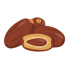 Dates Fruit Illustration, Healthy Food Concept