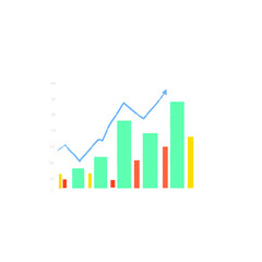 Obraz premium business graph with arrow full color without background