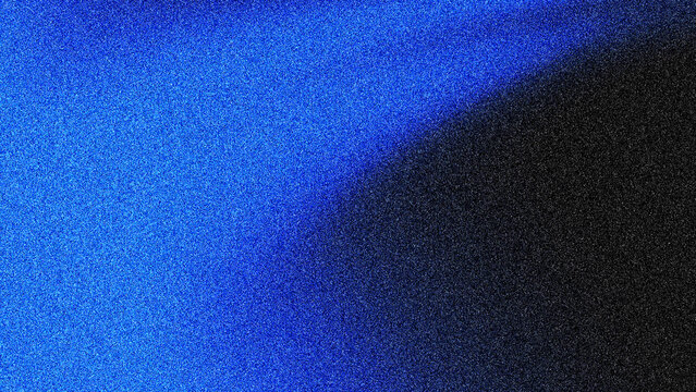 Blue and Dark Grainy Texture Gradient Background, Abstract Noise Effect for Modern Design