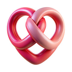 Interconnected pink rings symbolizing unity and love