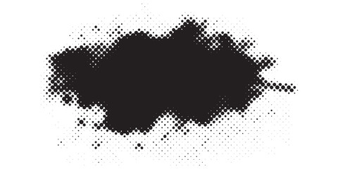Abstract Halftone Dot Pattern Grunge Texture Element.