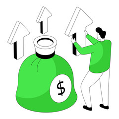 Premium download illustration of financial growth 