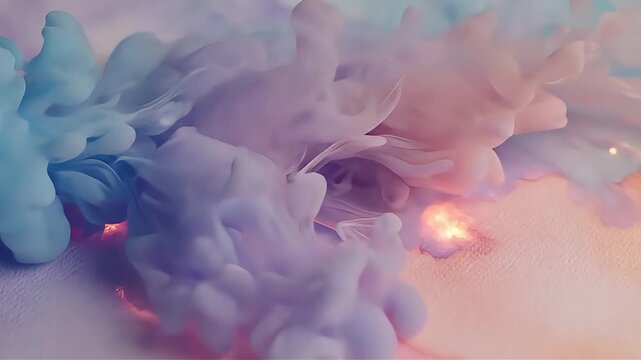 Soft Pink Purple Clouds Abstract Background.
