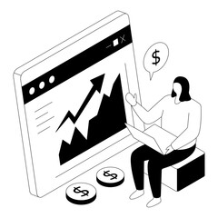 Premium download illustration of financial progress 