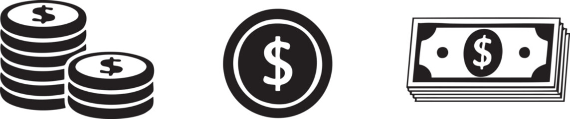 Obraz premium Money Coin Cash Financial Transaction Banking Wealth Icon