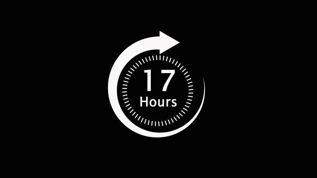 nimated Time and Tech Pack: Minimalist Clock, 17-Hour Countdown Timer with White Arrow, and Red Radar Sonar Scanning Interface. Concepts for Deadline, Security, History, Urgency, and Navigation.

Stra