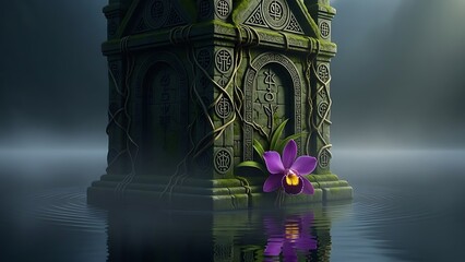 Mysterious Ancient Stone Structure in Water.