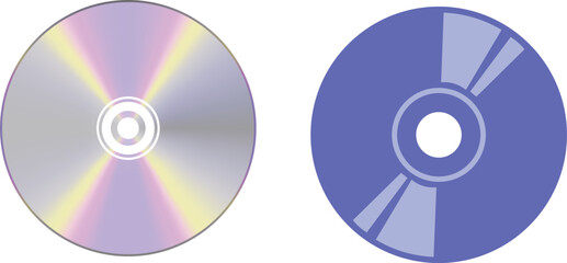 Compact disc vector illustration realistic CD for information storage and data media