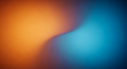 Vibrant orange and blue gradient background with blended colors and soft edges © Hridoy
