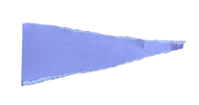 Blue triangular paper corner isolated on a transparent background