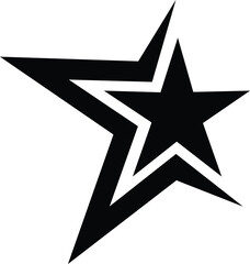 Obraz premium Dynamic Starburst: A bold, stylized star graphic with sharp angles and layered design, bursting with energy and movement, perfect for conveying concepts like achievement and success. 