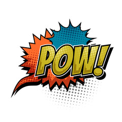 Powerful Comic Book Impact Scene with POW Expression