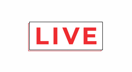 Obraz premium Dynamic visual alert for real-time broadcasts, this graphic instantly communicates live streaming status across digital platforms and media channels, enhancing user engagement