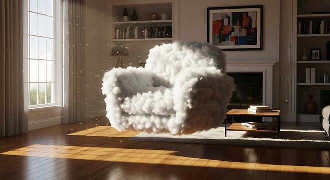 Cloud burst in living room