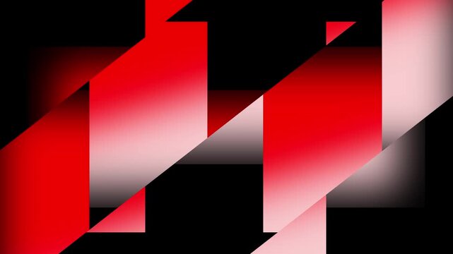 Abstract red geometric squares and rectangles motion pattern on black background
