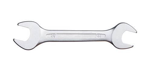 Double open ended wrench isolated on white