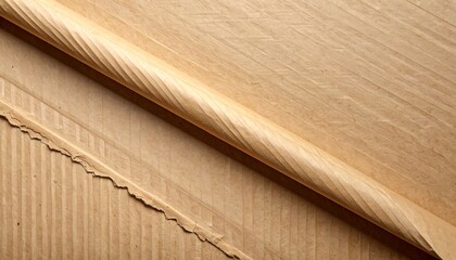 Close-up of corrugated cardboard texture and pattern.
