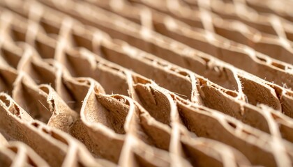 Close-up Corrugated Cardboard Texture Abstract Background.