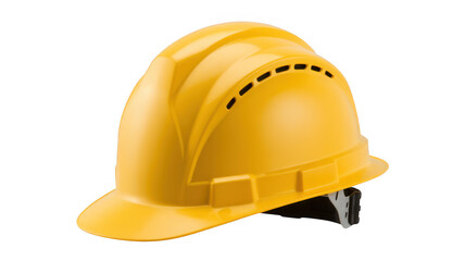 Fototapeta premium Yellow Hard Hat safety construction work isolated on a transparent background