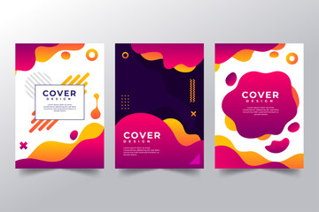 Gradient Abstract Shapes Cover Collection B © SADEK.BD
