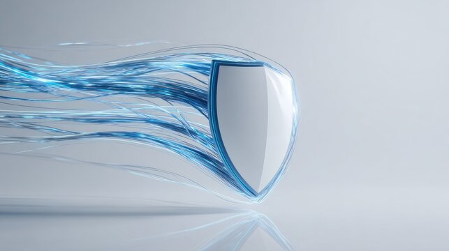 Abstract shield design with energy trails for protection concept