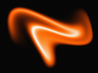 Abstract orange glowing plasma formation against a dark background