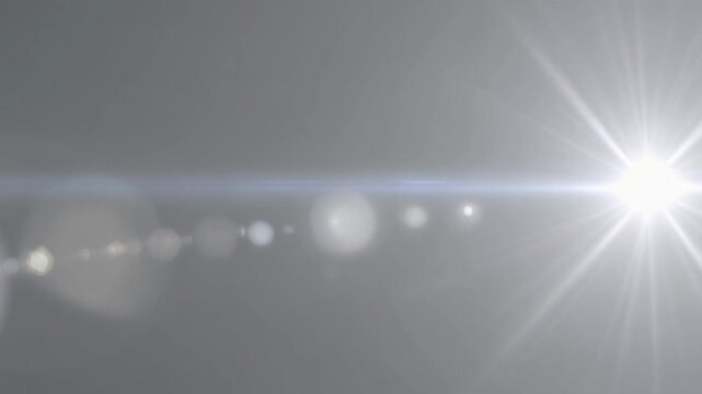 純白レンズフレア横断背景動画