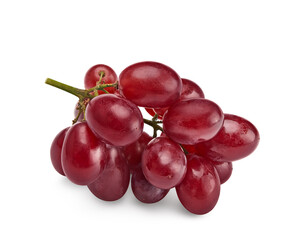 red grapes berries isolated on white background. macro. with clipping path