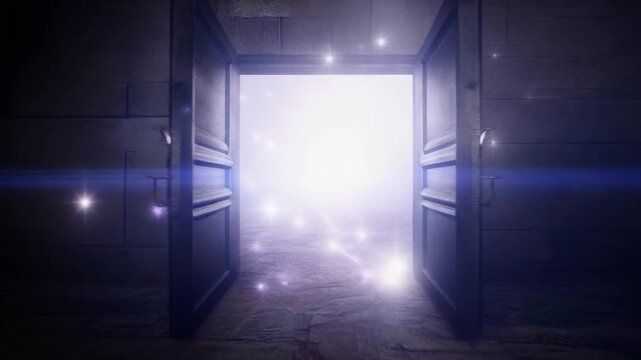the magical portal door opens footage