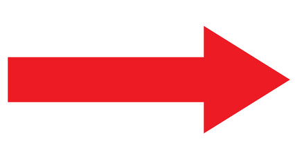 Solid red arrow pointing directly to the right, representing movement and direction