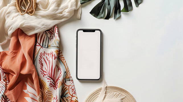 Chic Fashion Arrangement: Smartphone and Accessories