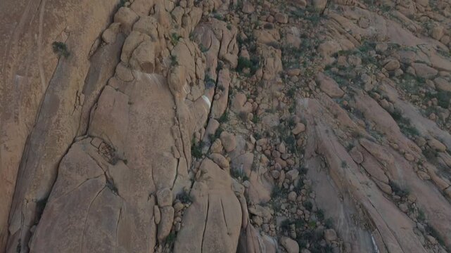 Landscape around Spitzkoppe, aka Spitzkop, with massive granite rock formations, Namib Desert in Namibia, Africa