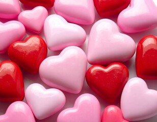 Fototapeta premium red and pink cute hearts