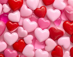 Obraz premium red and pink hearts
