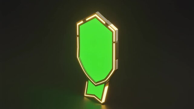 badge appear and glow animation on green screen, clean motion for UI, rewards, and video overlays