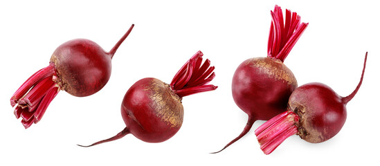 beetroot isolated on white background. clipping path