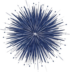 Naklejka premium Abstract blue explosion from center on white background, vector art