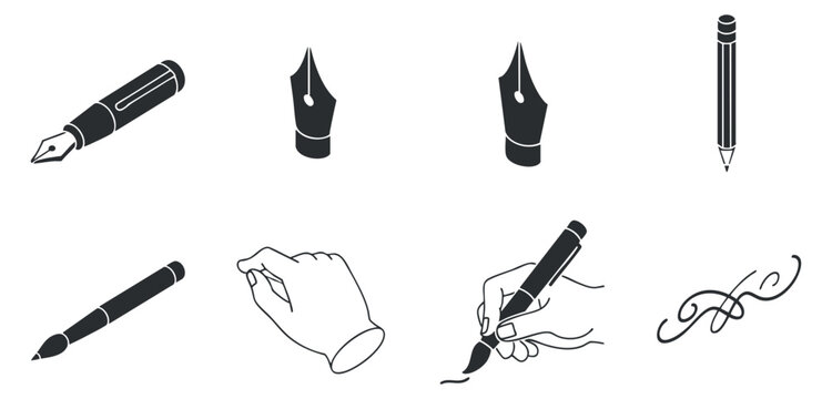 A collection of binary code symbols including numbers, a lock, a monitor, and a processor in minimalist outline vector style, suitable for technology and cybersecurity themes
