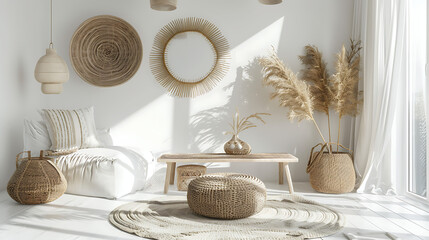 Chic Modern Boho Home Interior Decor