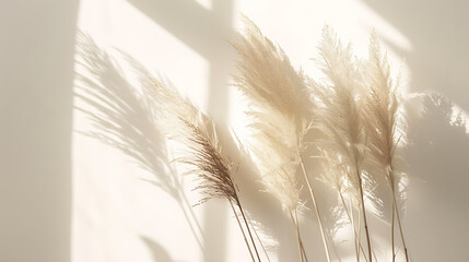 Elegant Minimalist Home Decor with Pampas Grass Bouquet