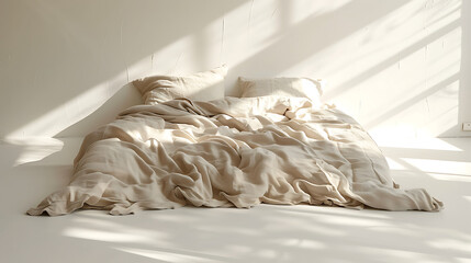 Elegant Minimalist Bedroom with Beige Bed