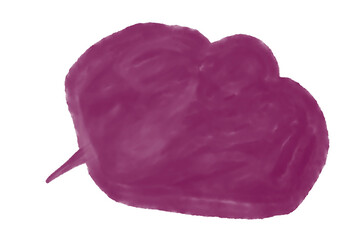 Fototapeta premium Hand Drawn Pink Watercolor Speech Bubble Decoration